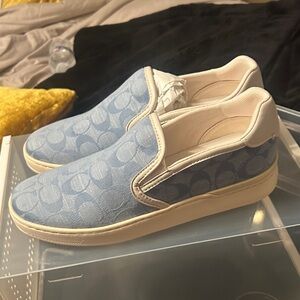 Coach Light Blue Slip-On Loafers